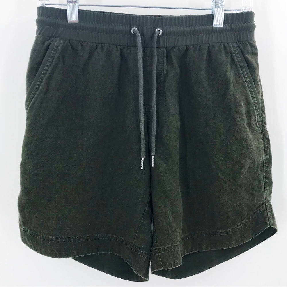 Athleta Cabo Linen 8” Shorts Olive Green 0 - Picture 4 of 10